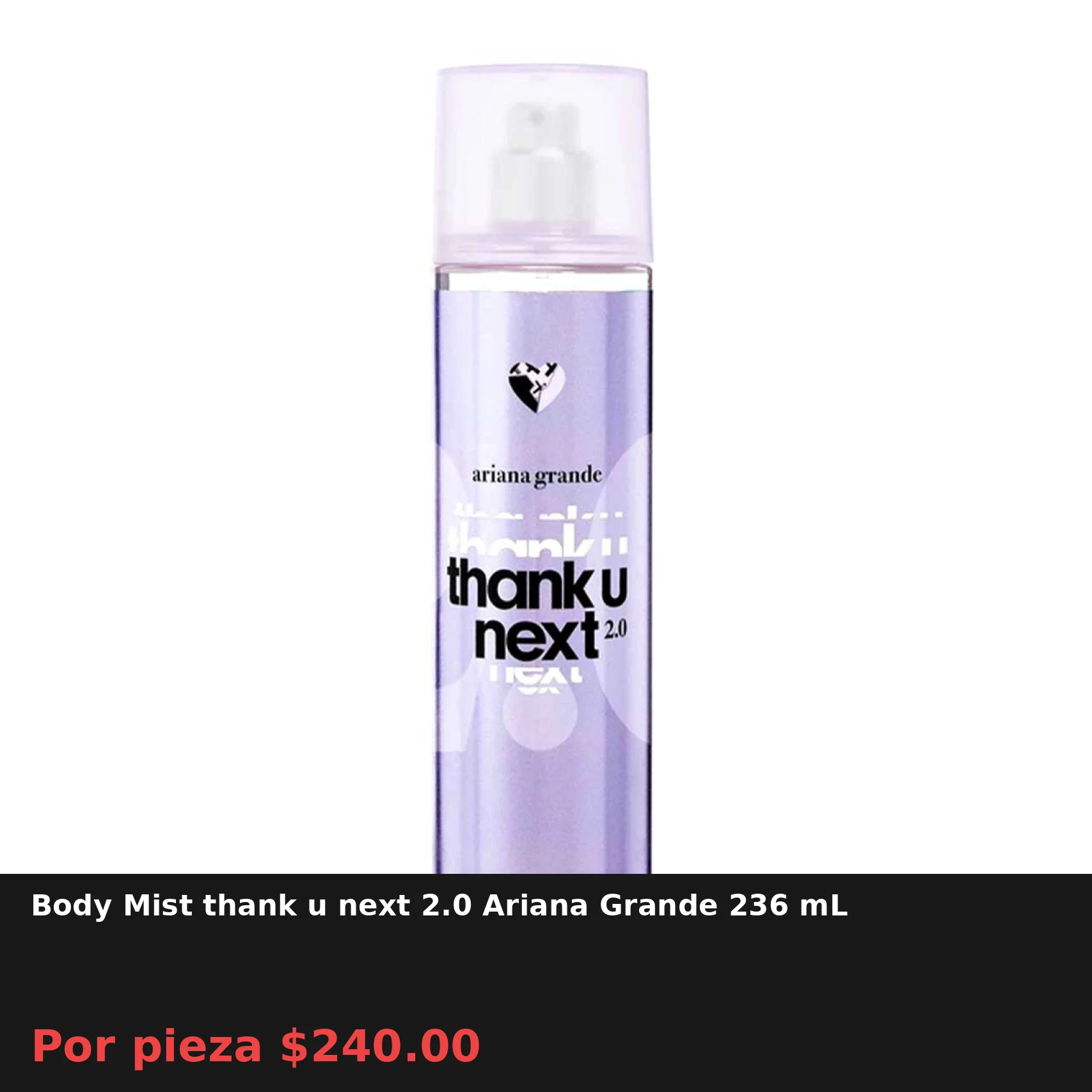 Body Mist thank u next 2.0 Ariana Grande 236 mL