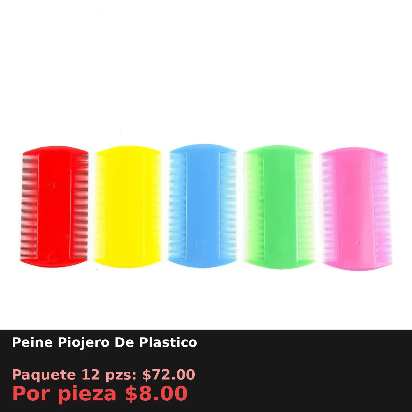 Peine Piojero De Plastico