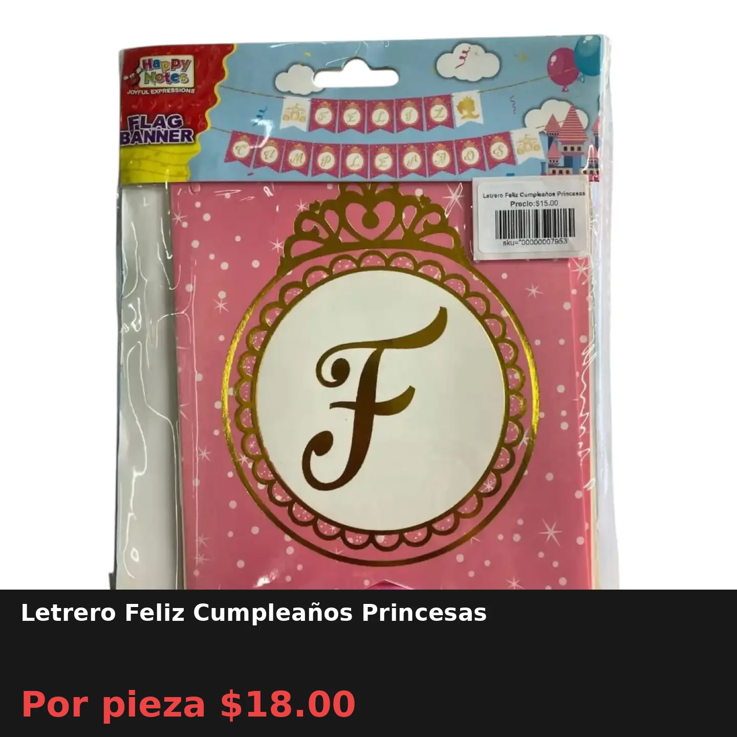 Letrero Feliz Cumpleaños Princesas