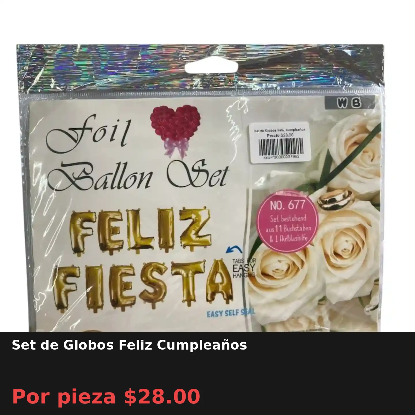 Set de Globos Feliz Cumpleaños