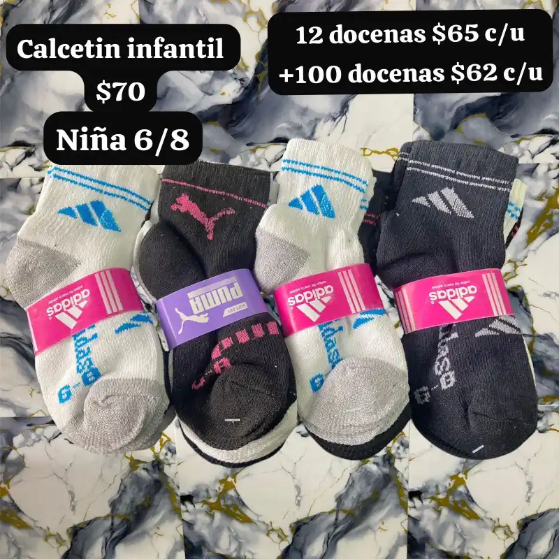 Pack Calcetines Cortos Infantiles Niña - 12 pares