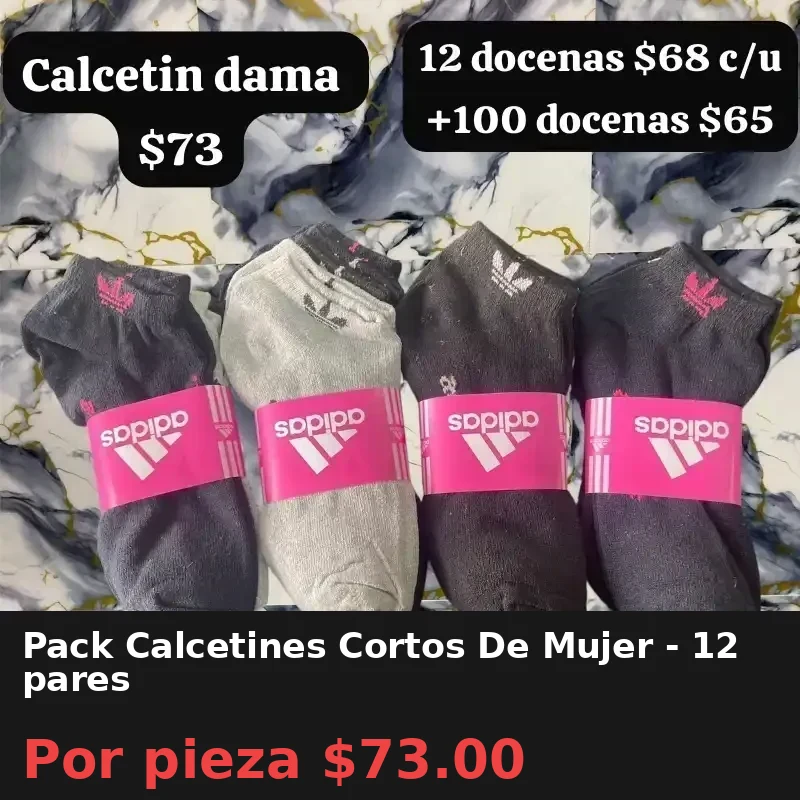 Pack Calcetines Cortos De Mujer - 12 pares