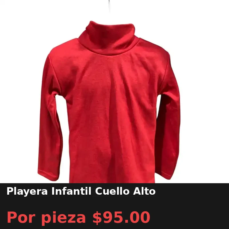 Playera Infantil Cuello Alto