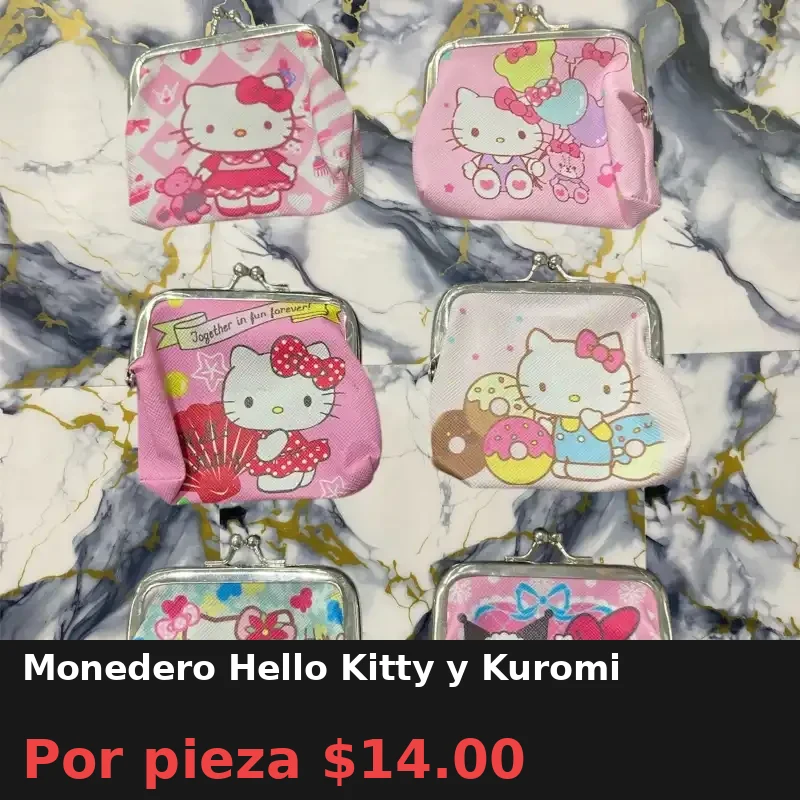Monedero Hello Kitty y Kuromi