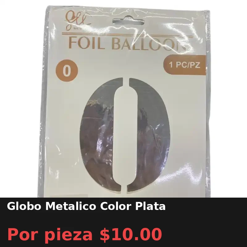 Globo Metalico Color Plata