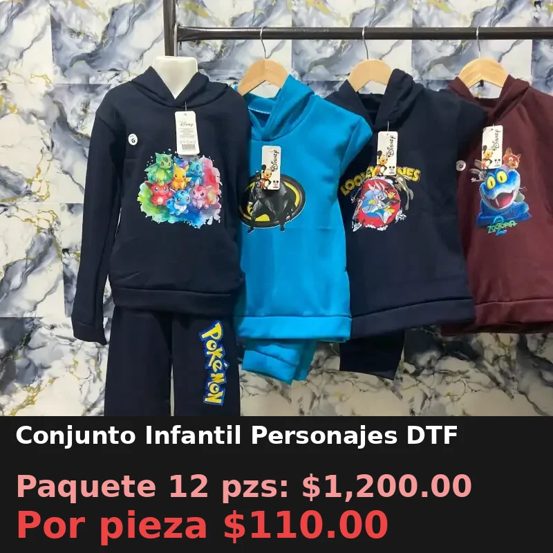Conjunto Infantil Personajes DTF