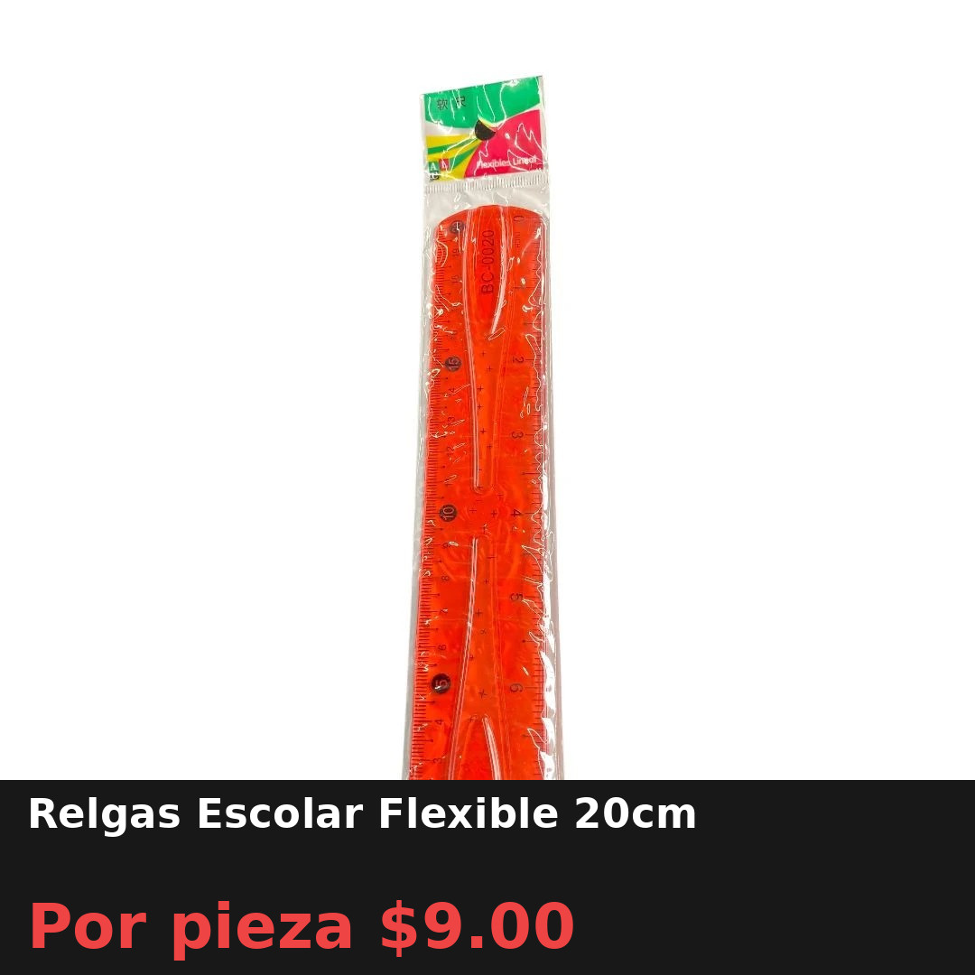 Relgas Escolar Flexible 20cm