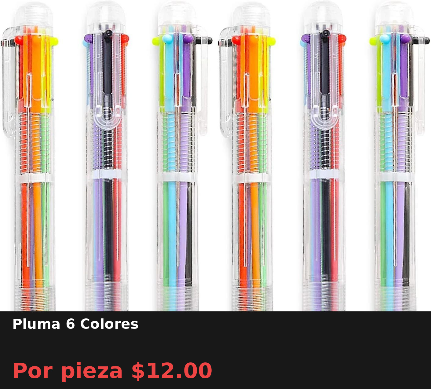 Pluma 6 Colores