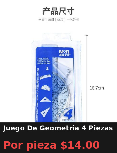 Juego De Geometria 4 Piezas