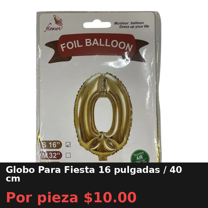 Globo Para Fiesta 16 pulgadas / 40 cm