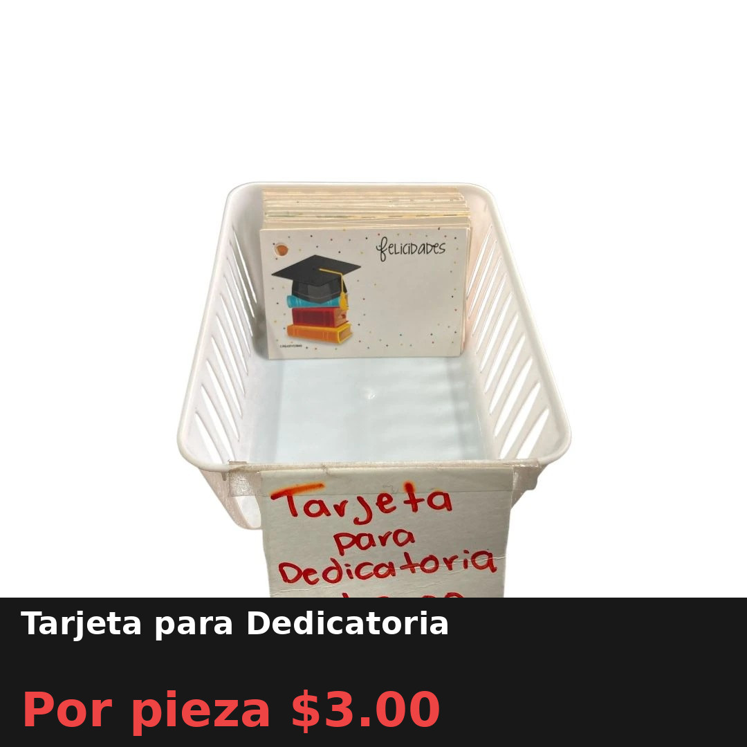 Tarjeta para Dedicatoria