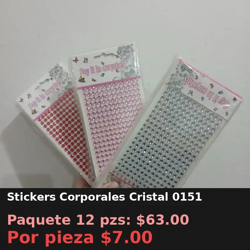 Stickers Corporales Cristal  0151