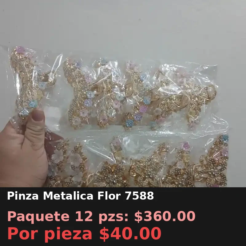 Pinza Metalica Flor 7588