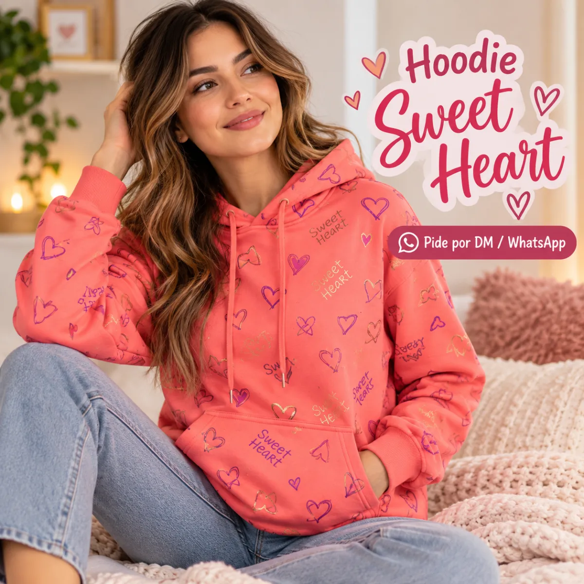 Sudadera HDI65 Color Coral