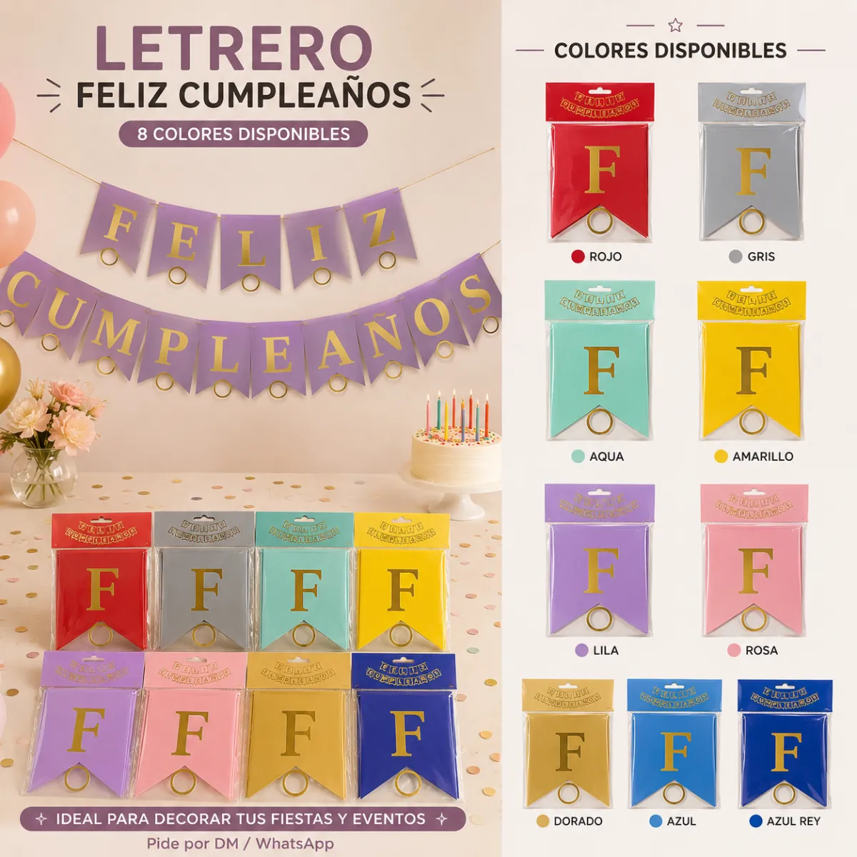 Letreros Feliz Cumpleaños