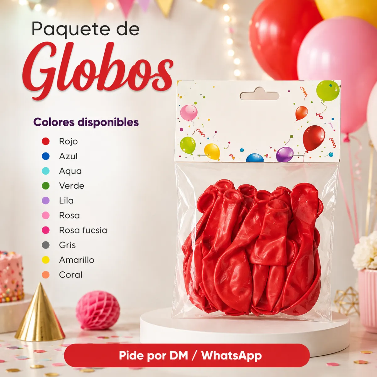 Globos 12 Piezas